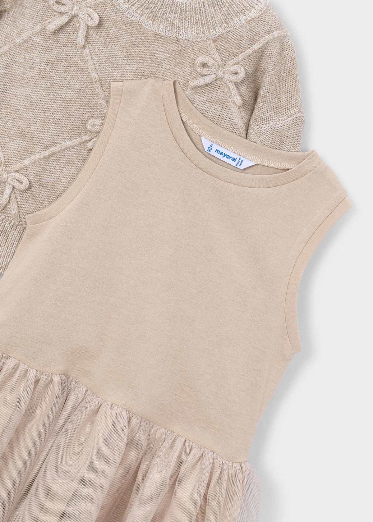 Strickkleid für Mädchen mit Schleifen
