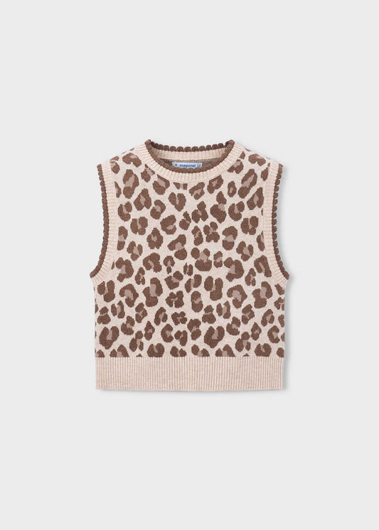 Girls' knitted waistcoat