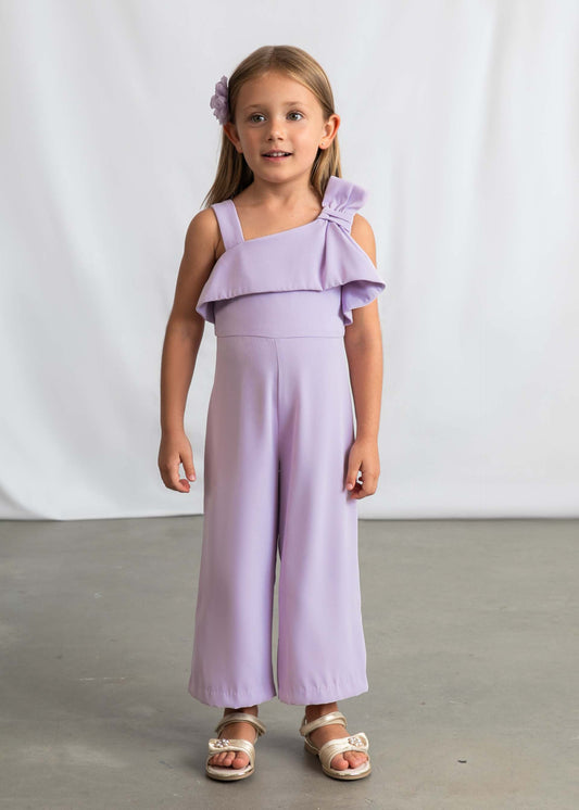 Girl's lace-up jumpsuit