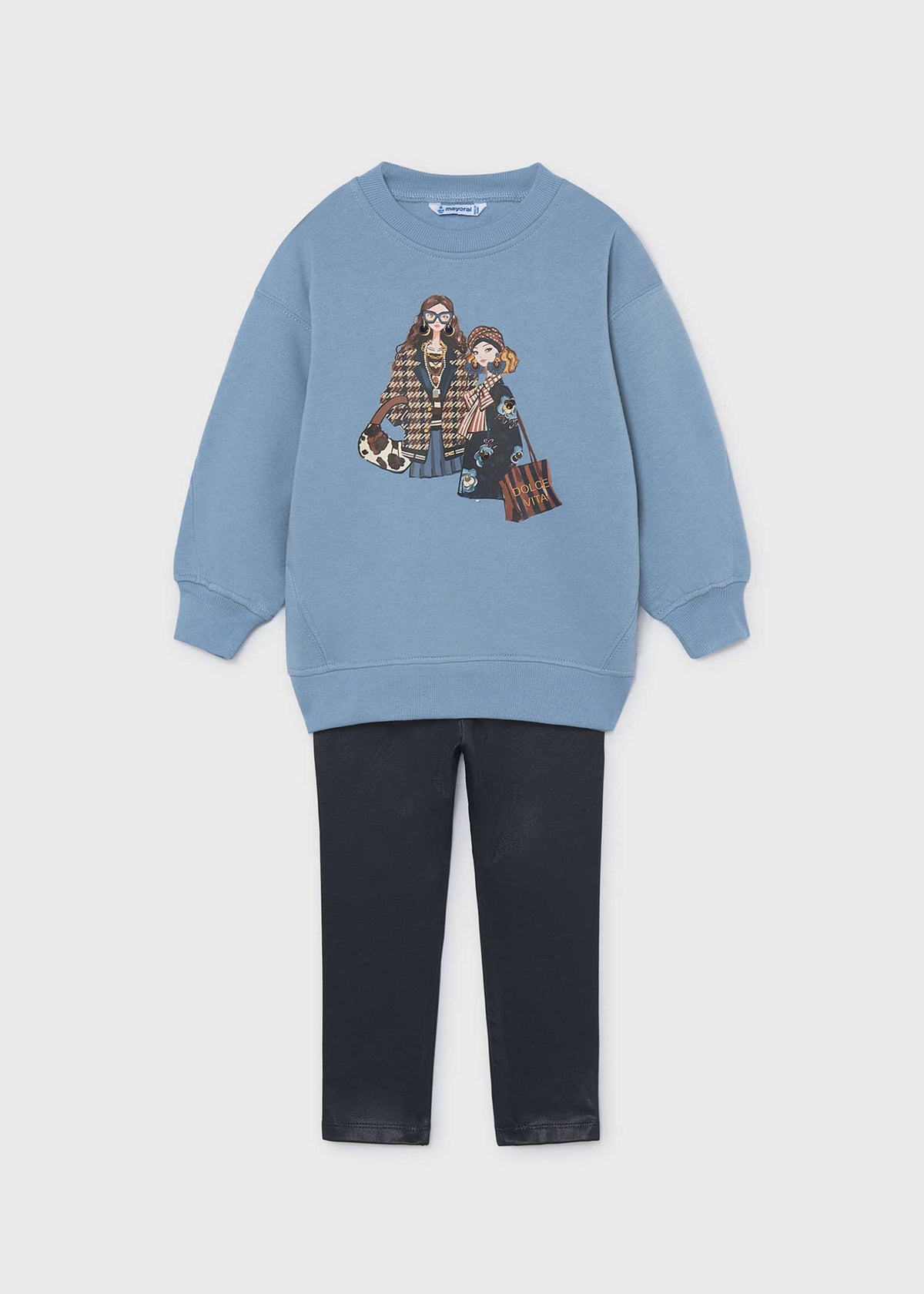 Girls' leggings and sweatshirt set