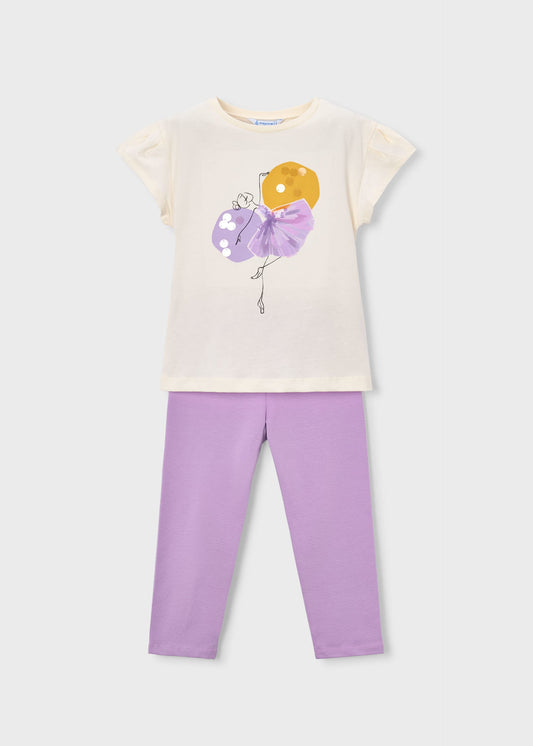 Girls' leggings and T-shirt set