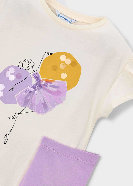 Girls' leggings and T-shirt set