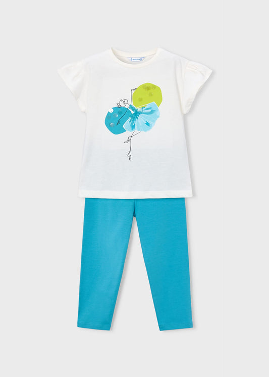 Girls' leggings and T-shirt set