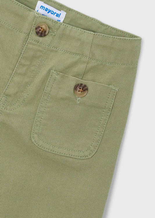 Girls' long twill trousers