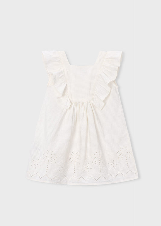 Mädchenkleid mit Lochmuster