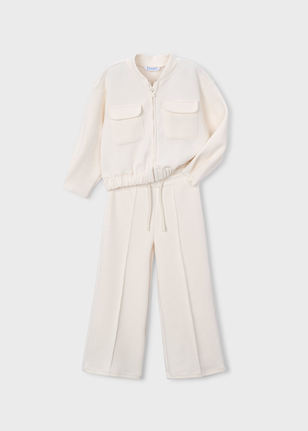 Girls' piqué tracksuit