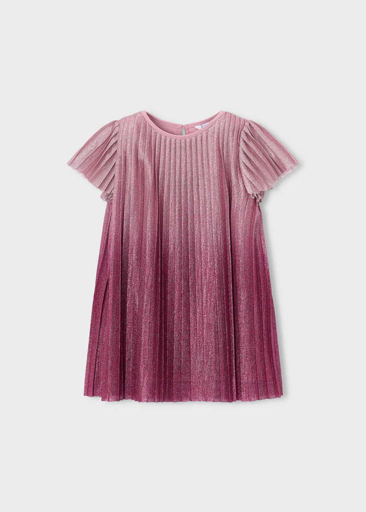 Plissiertes Kleid für Mädchen mit Farbverlauf