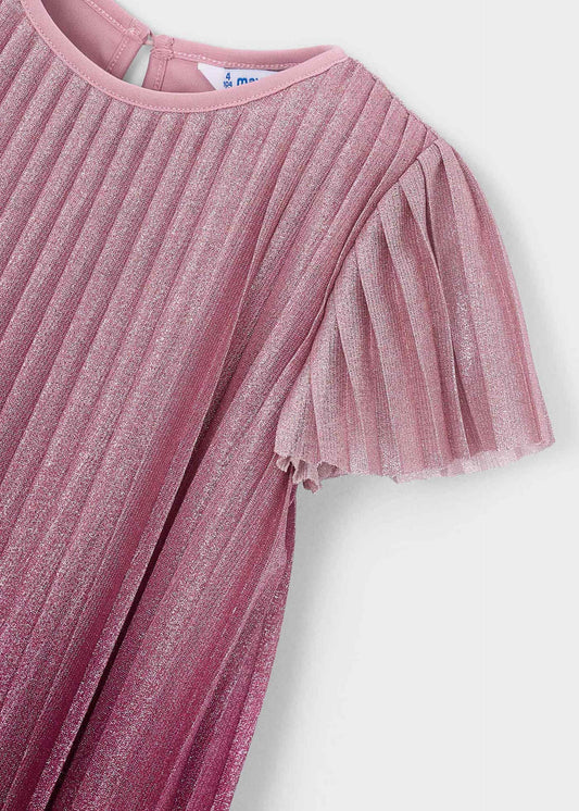 Plissiertes Kleid für Mädchen mit Farbverlauf