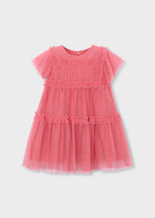 Mädchenkleid aus Plumetis-Tüll