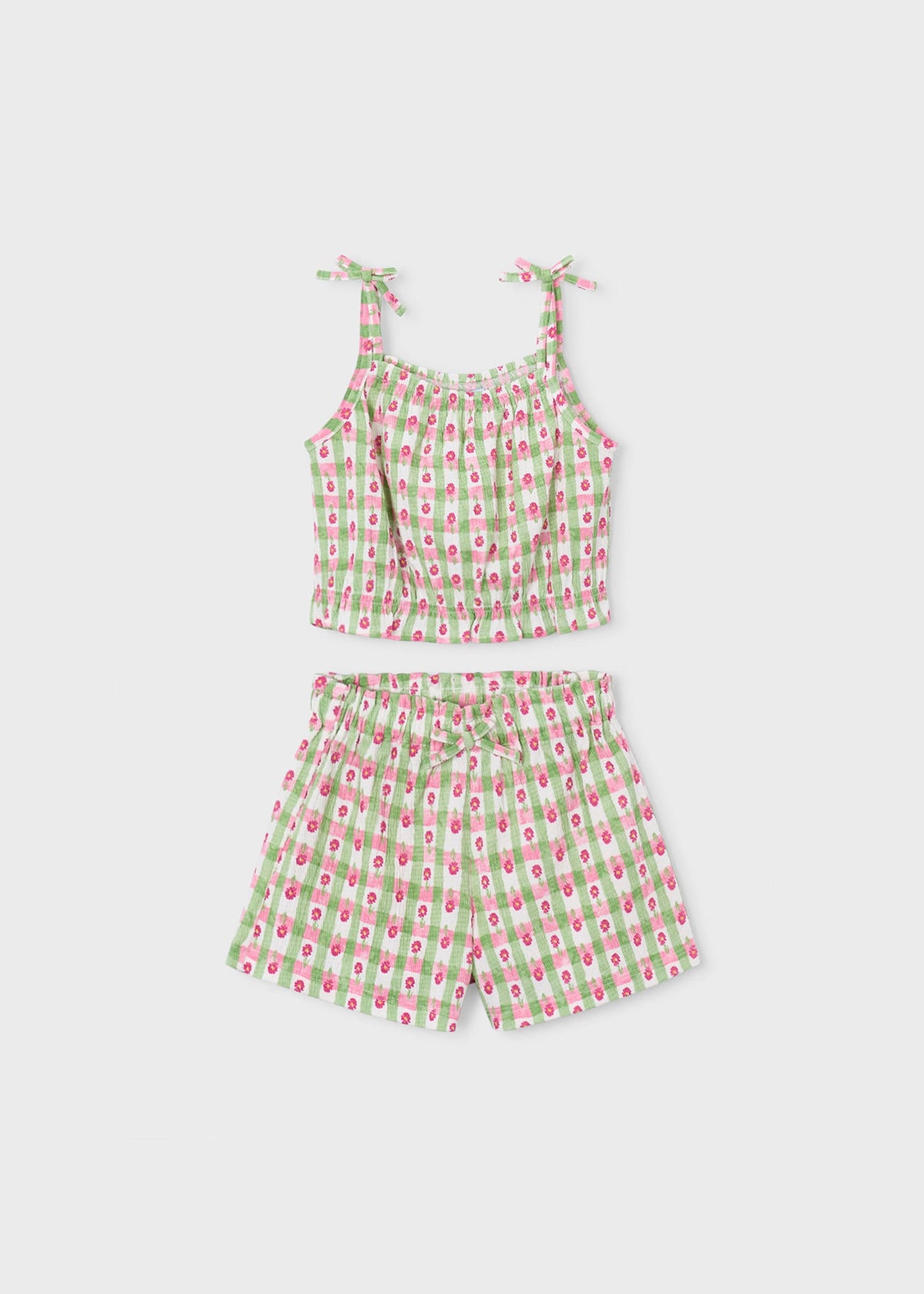 Girls' printed shorts set