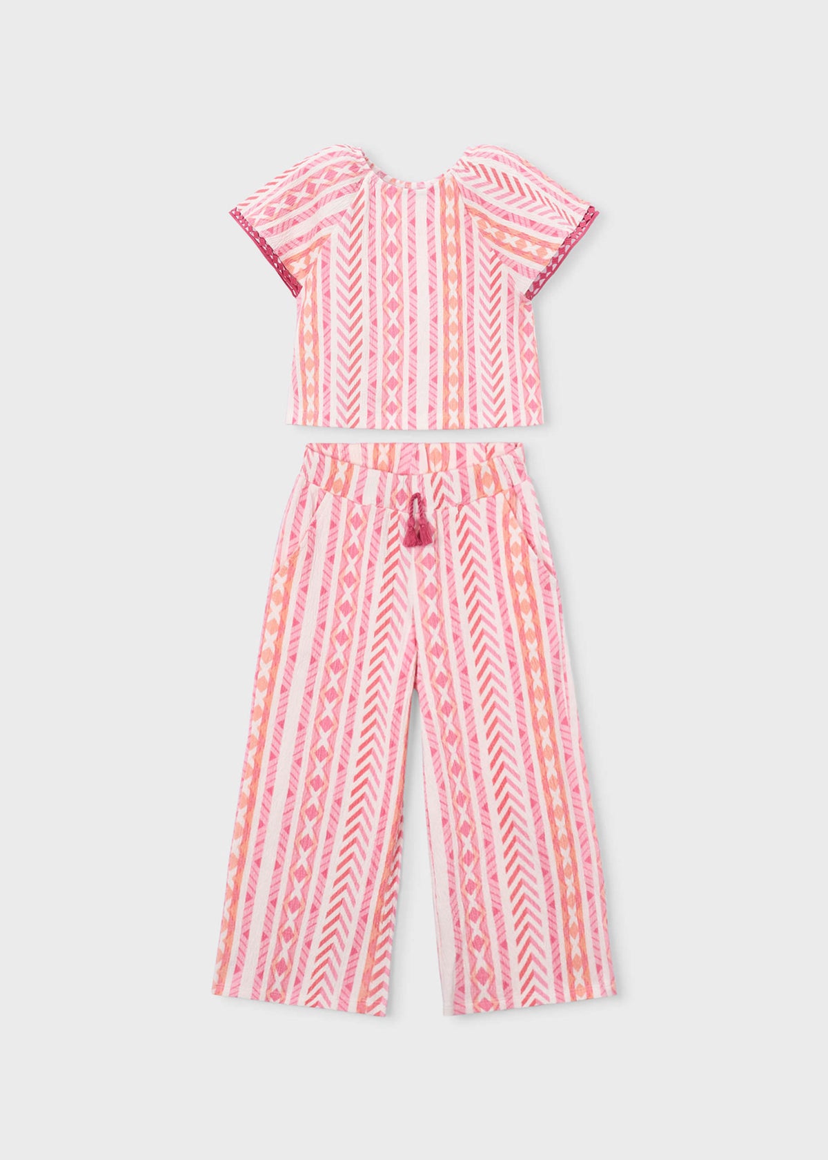 Girls' printed T-shirt and pants set