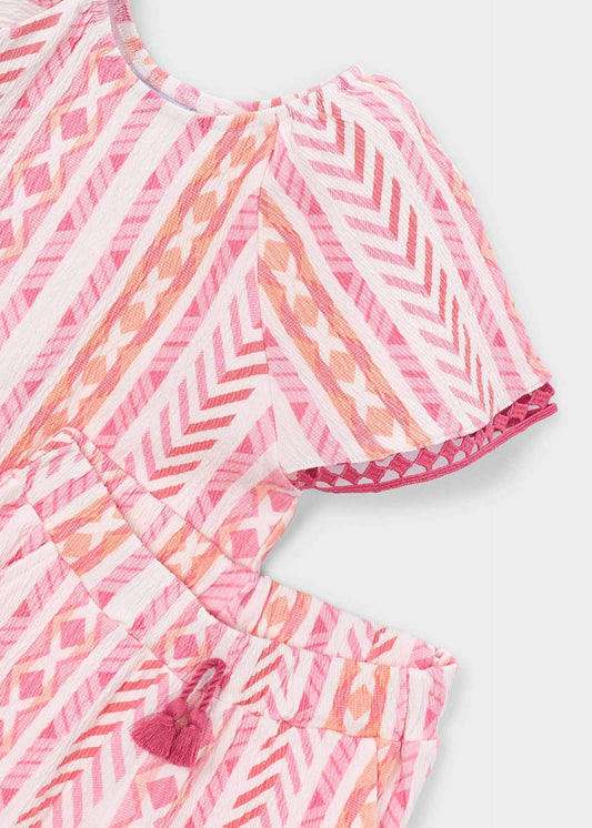 Girls' printed T-shirt and pants set