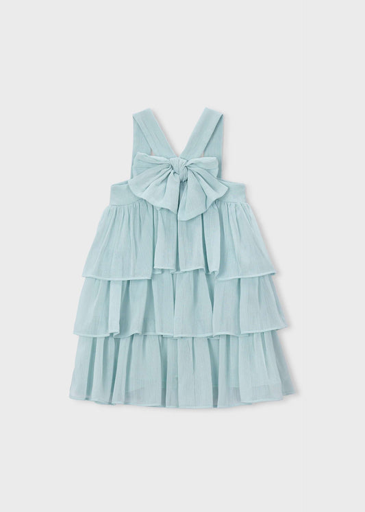 Gerüschtes Bambula-Kleid für Mädchen