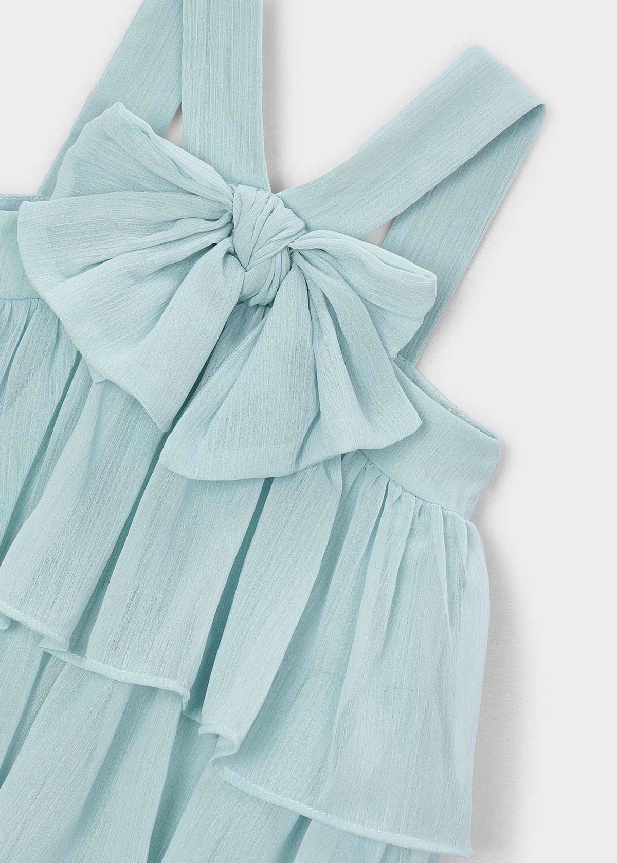 Gerüschtes Bambula-Kleid für Mädchen