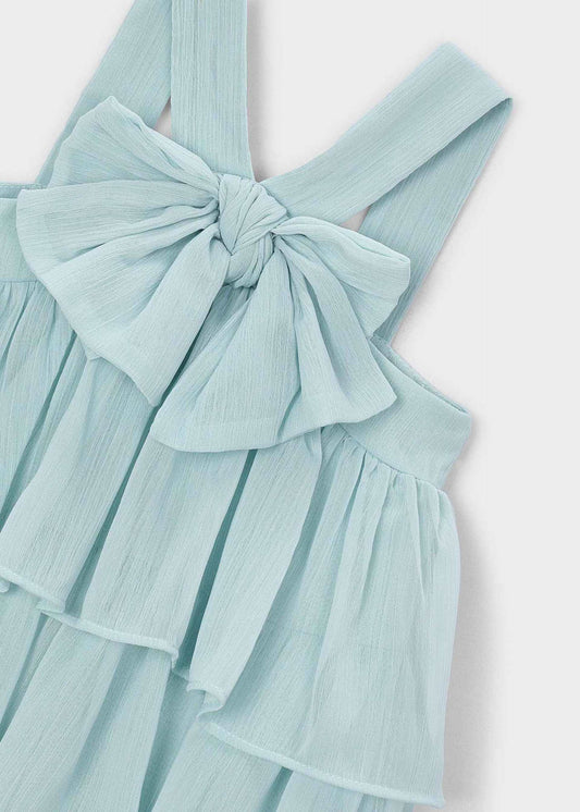 Gerüschtes Bambula-Kleid für Mädchen