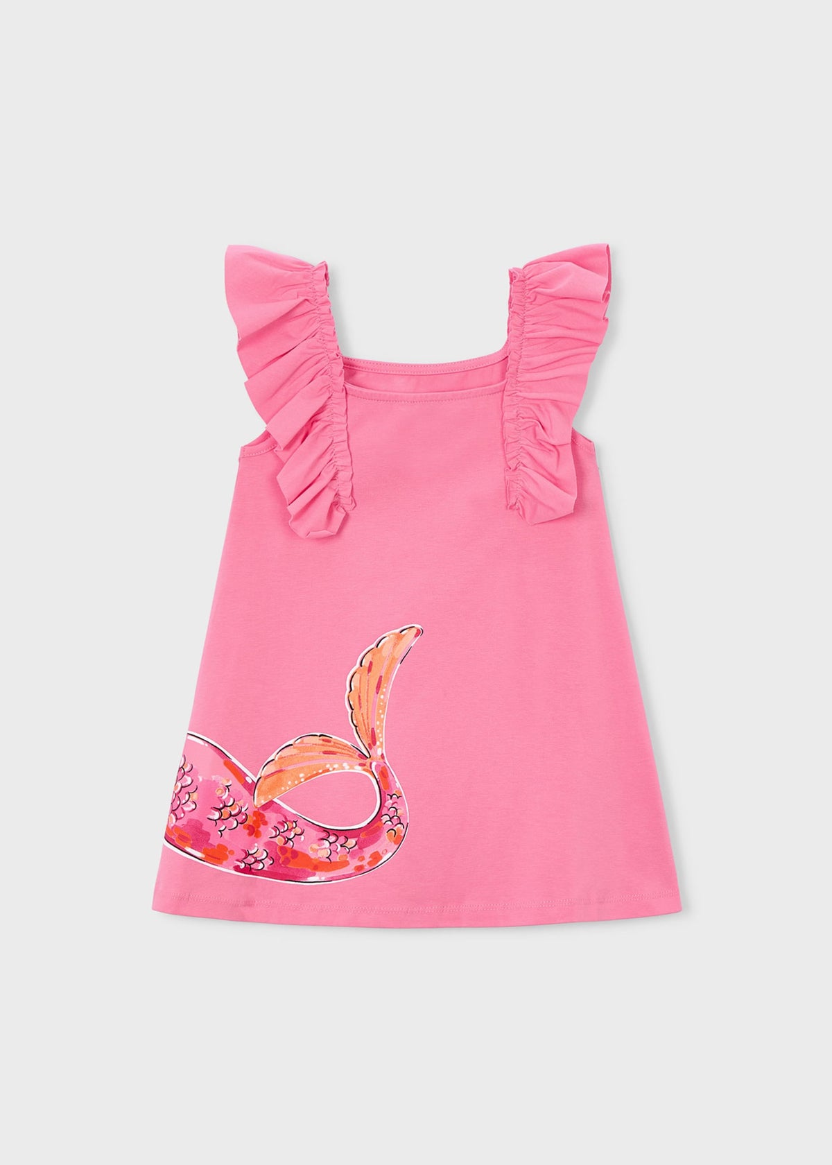 Gestricktes Kleid mit Rüschen für Mädchen