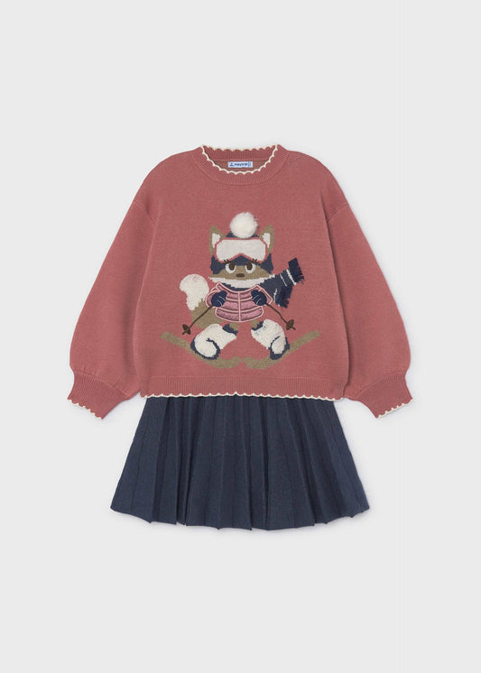 Girls' skirt and jumper set