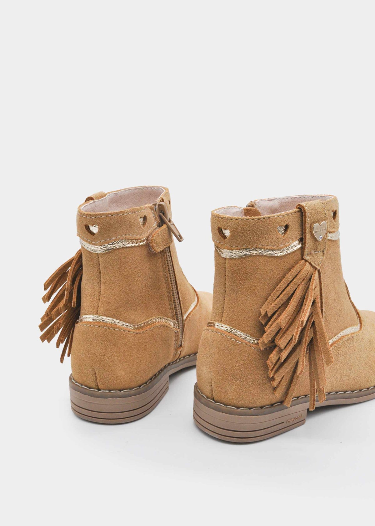Stiefeletten aus Spaltleder für Mädchen