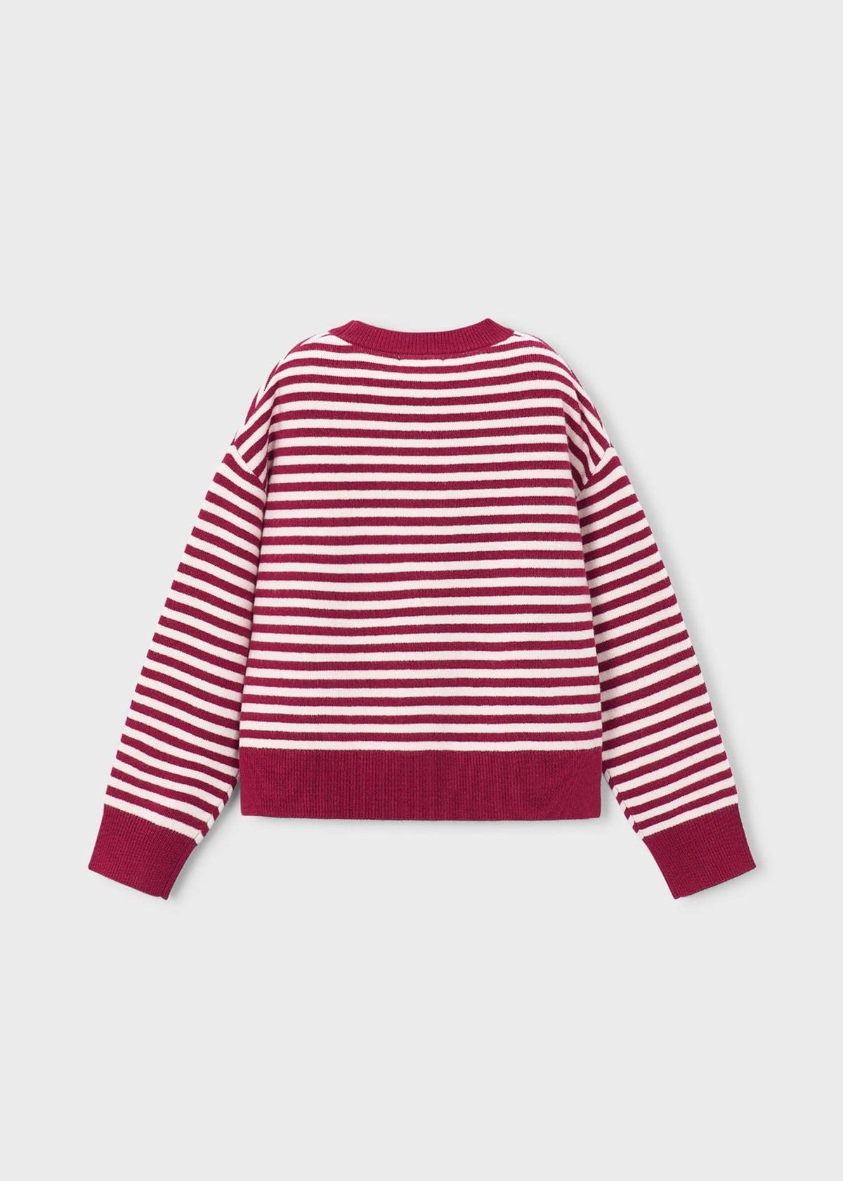 Girls' striped jumper with a scarf