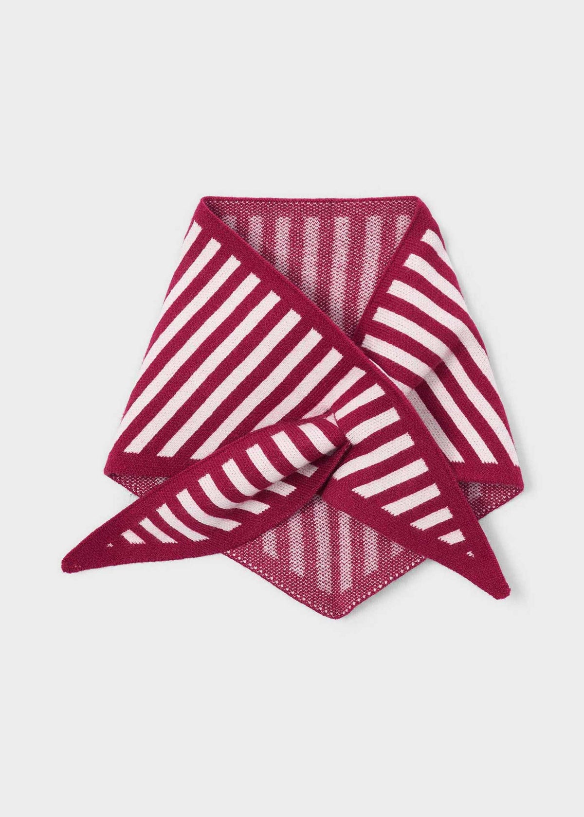 Girls' striped jumper with a scarf