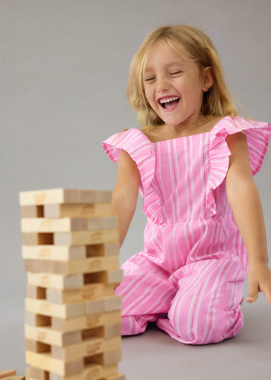 Gestreifter Jumpsuit für Mädchen