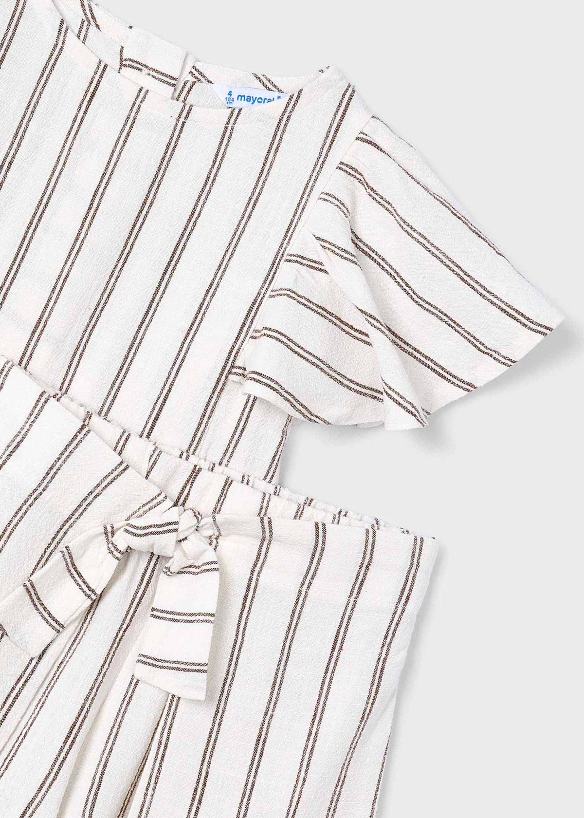 Girls' striped skirt and blouse set