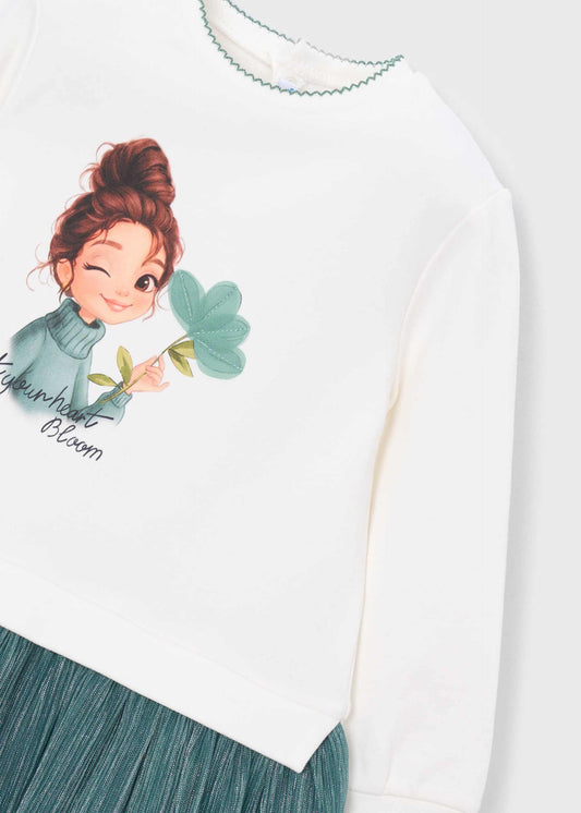 Mädchenkleid aus Tüll-Mix