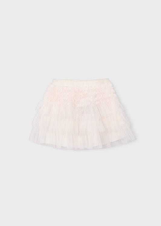 Girls' tulle ruffle skirt
