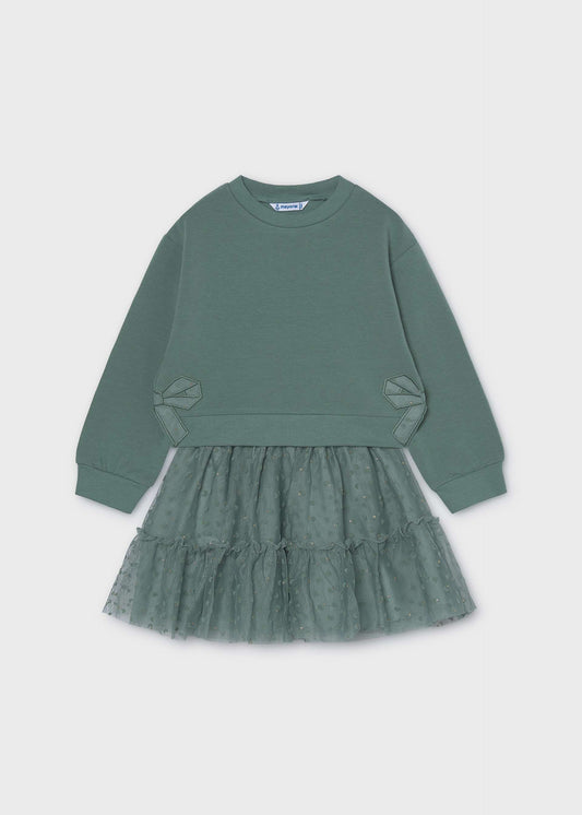 Girls' tulle skirt and sweatshirt set