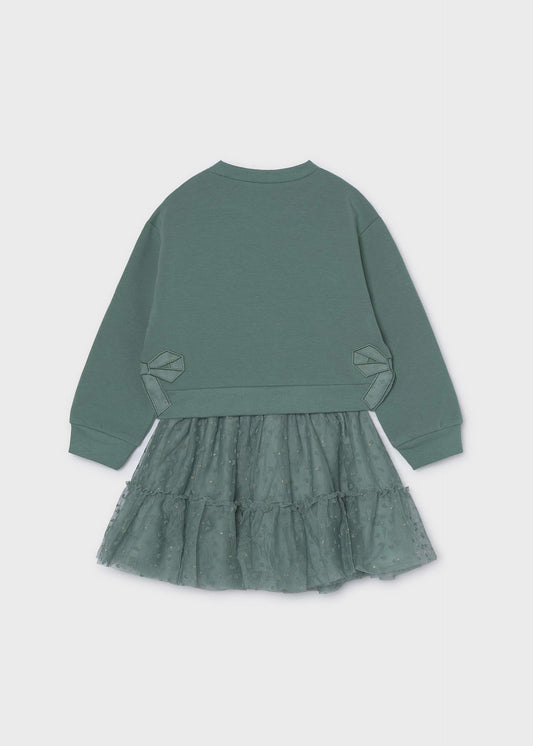 Girls' tulle skirt and sweatshirt set
