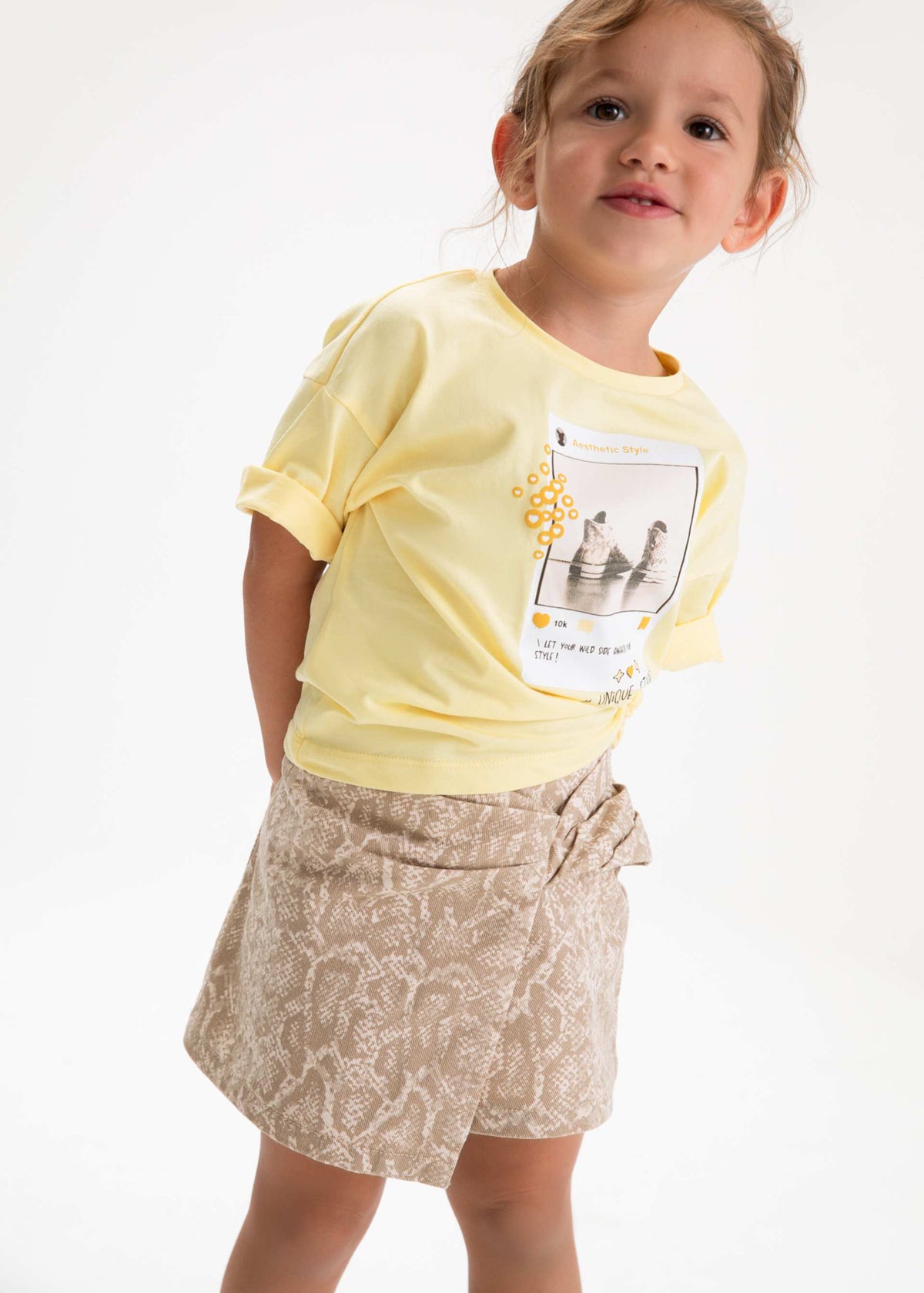 Girls' twill skirt