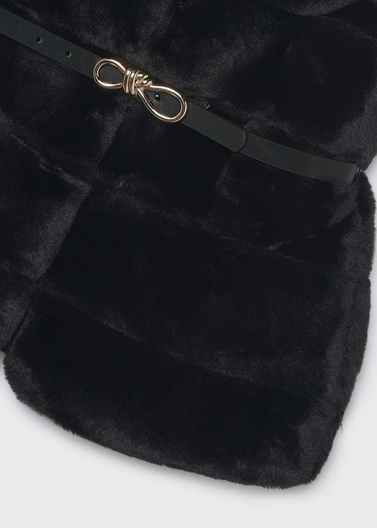 Girls' waistcoat with fur trim