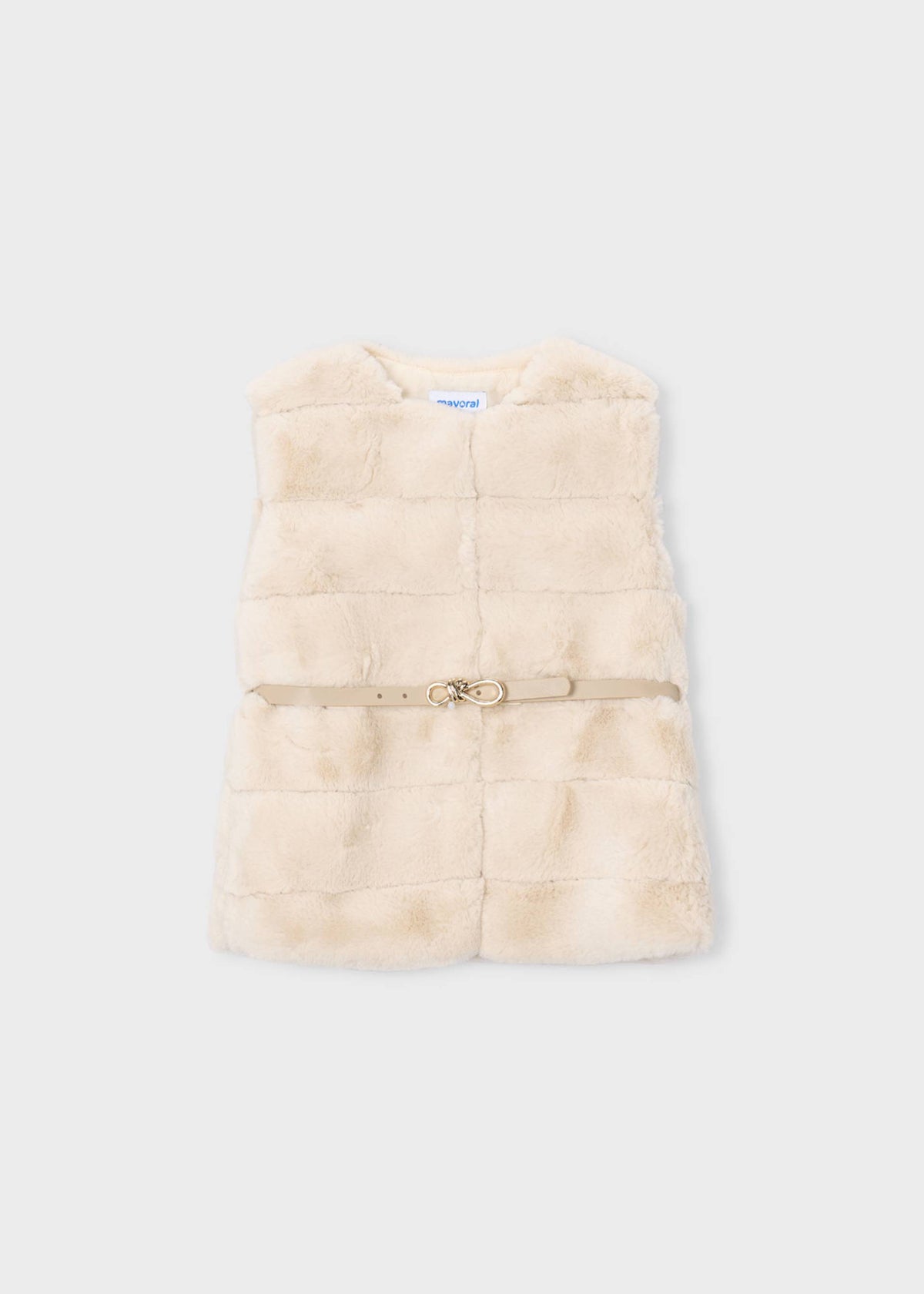 Girls' waistcoat with fur trim