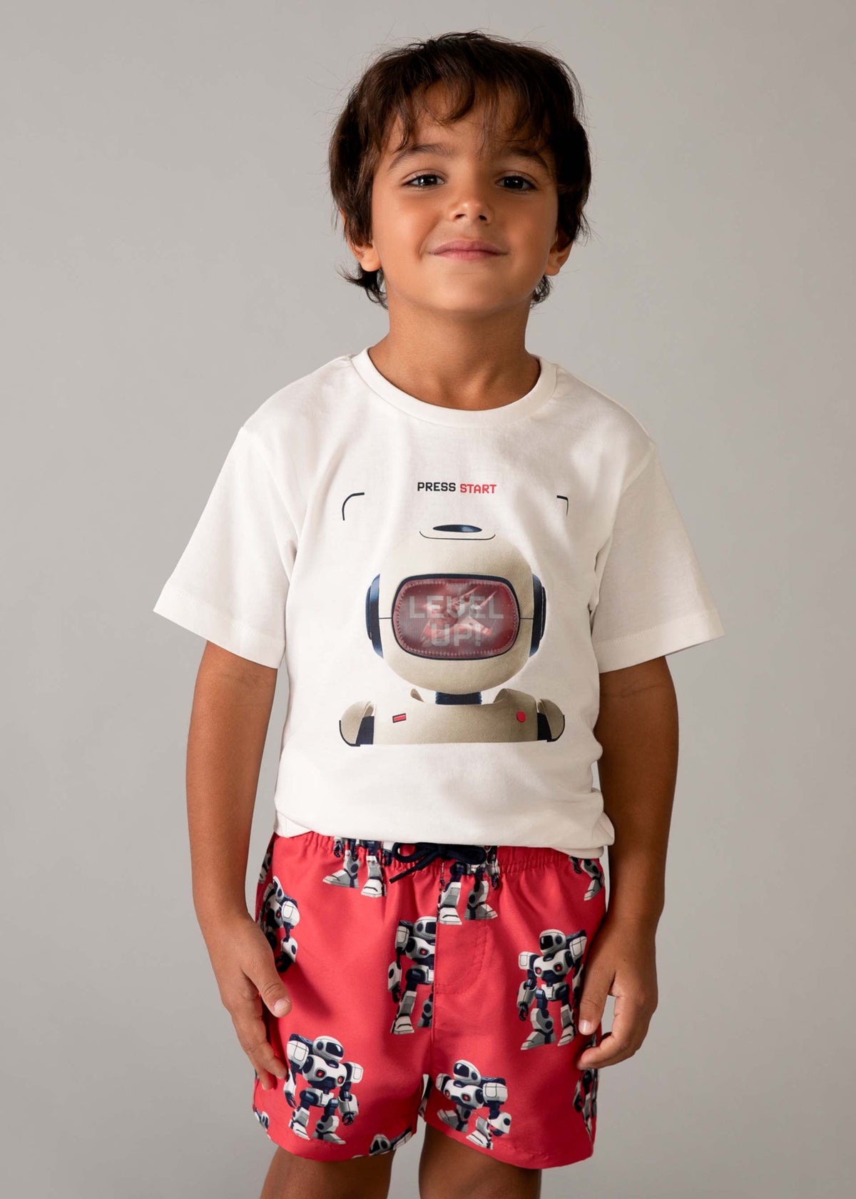 Interactive robot t-shirt boy