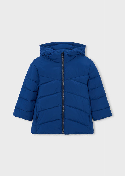 Long quilted jacket for boys