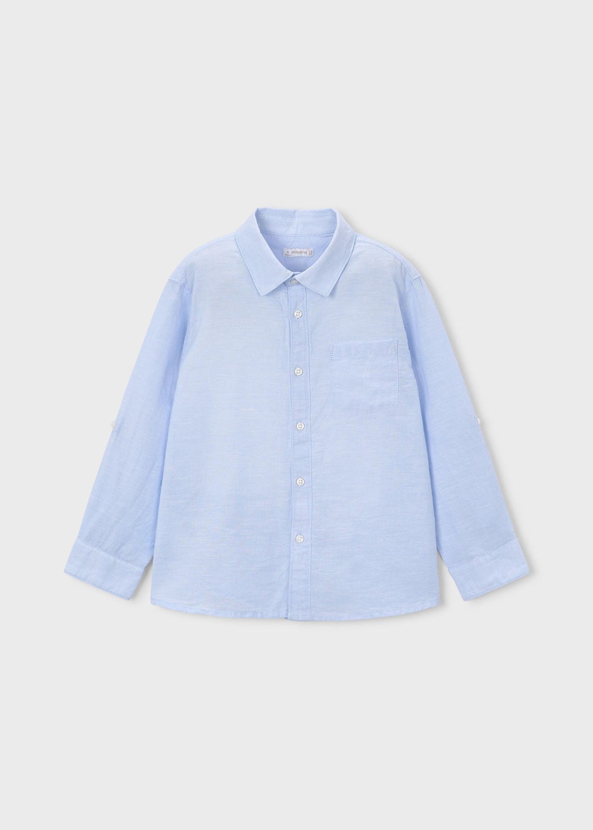 Long-sleeved linen shirt for children