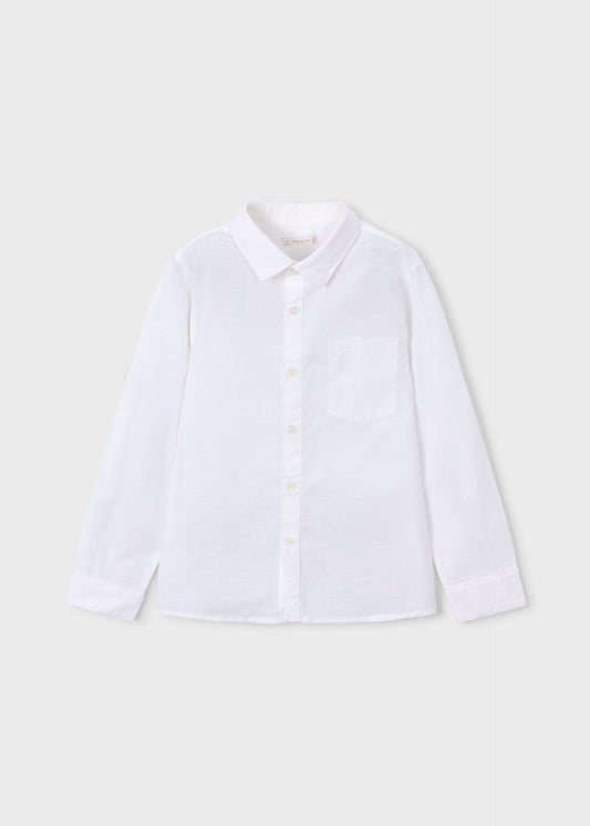 Long-sleeved linen shirt for children