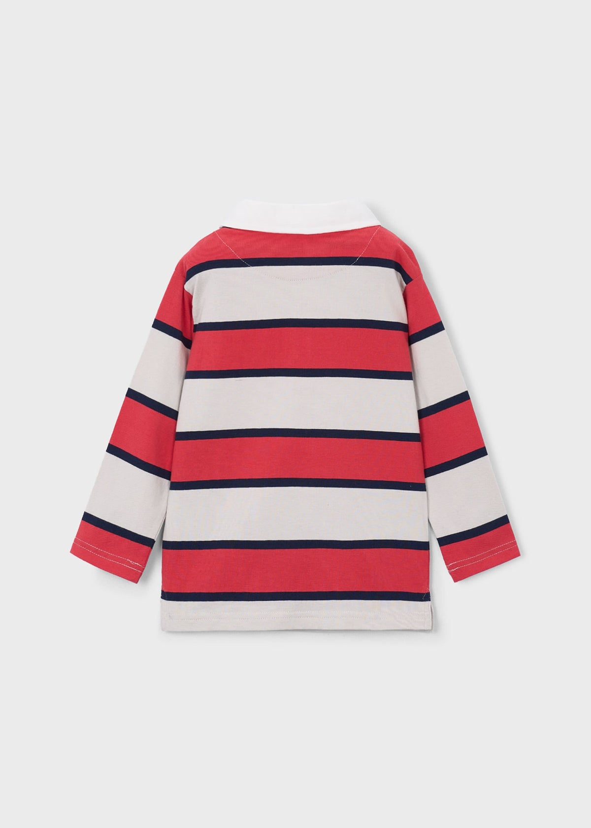 Long-sleeved striped polo shirt for boys