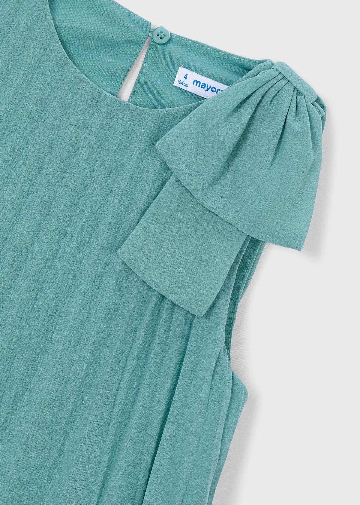 Plissiertes Kleid mit Schleife für Mädchen