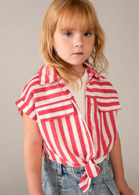 Mädchenbluse mit Druck und Oberteil
