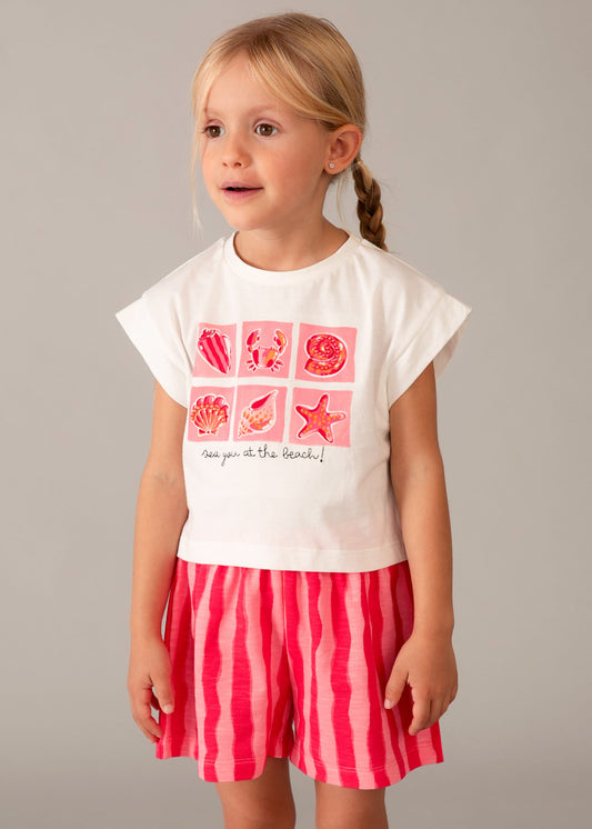 Print short set girl
