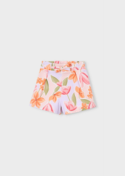 Printed pleated skirt trousers for girls