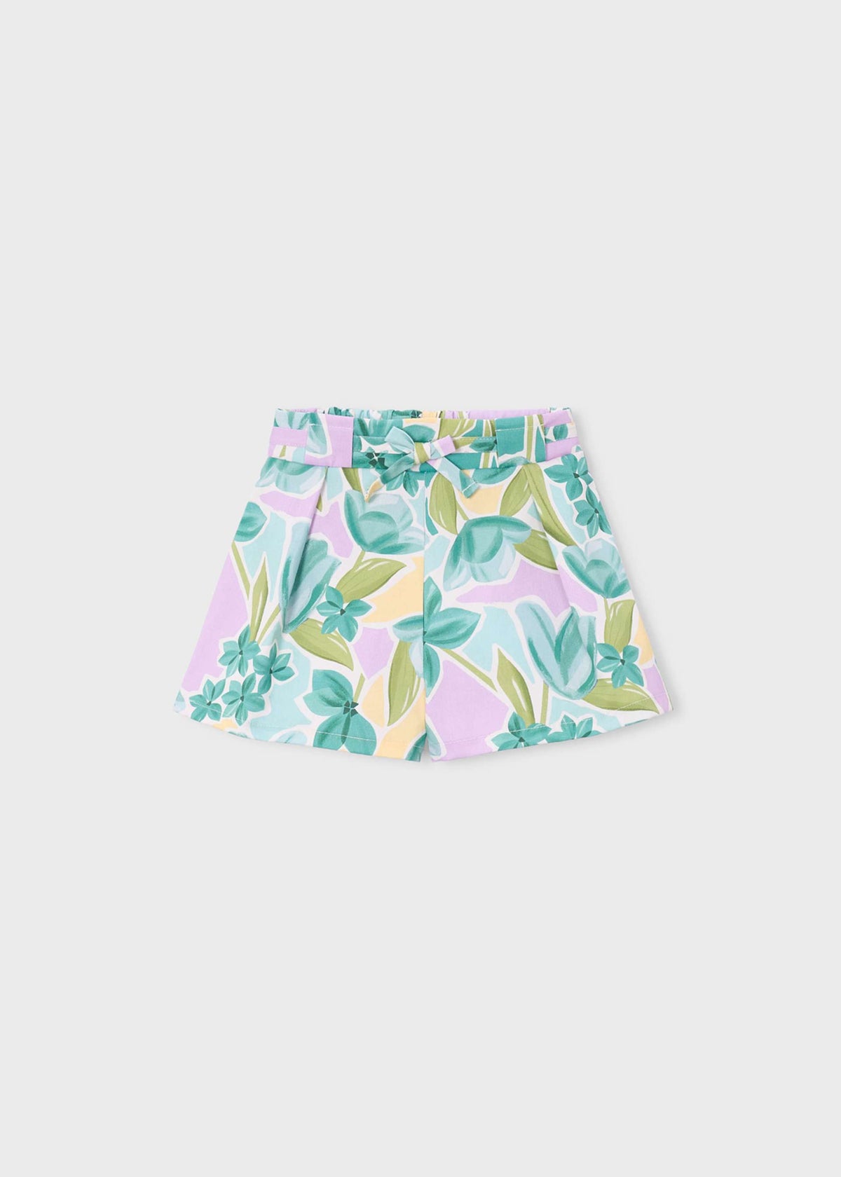 Printed pleated skirt trousers for girls