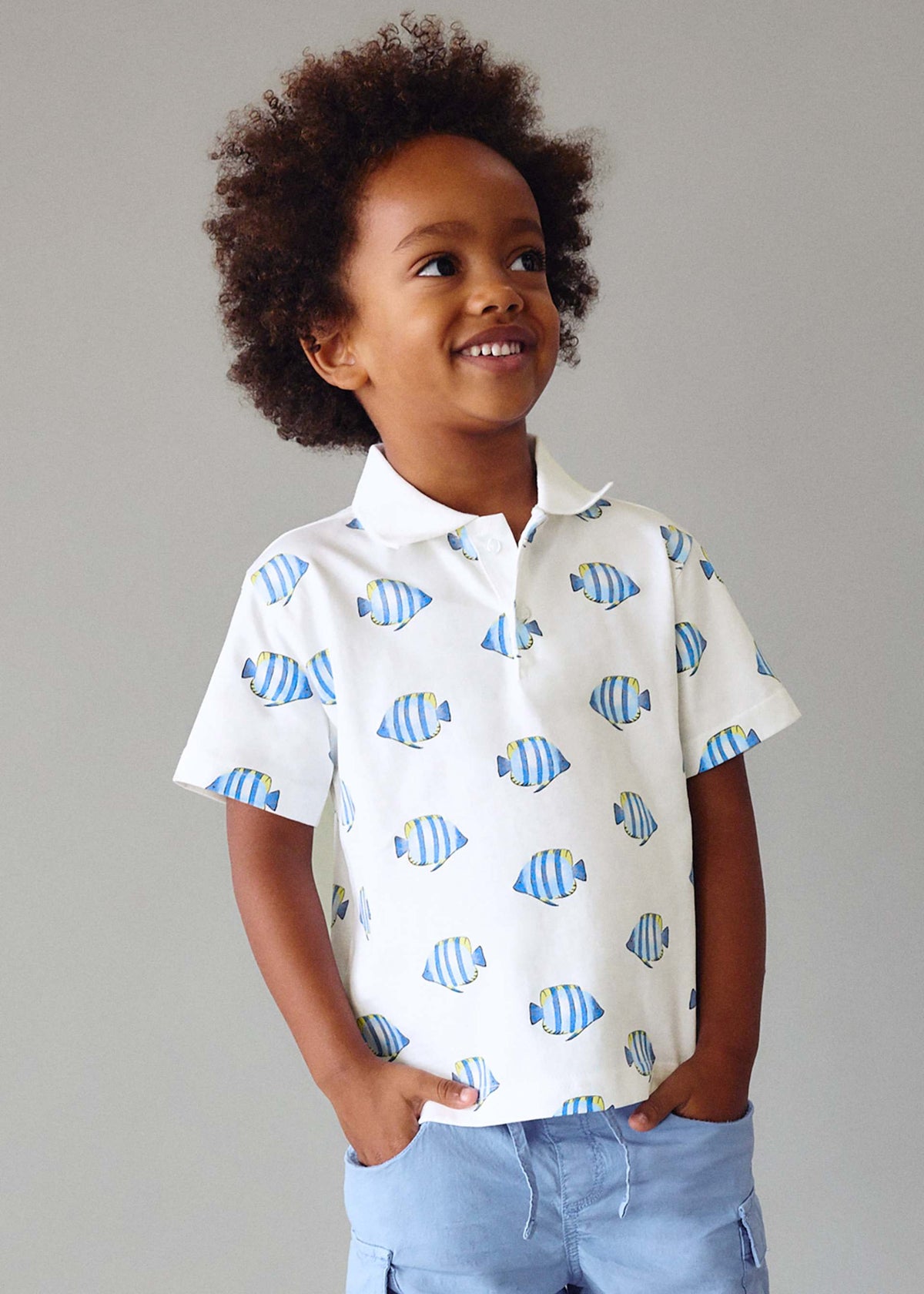 Printed polo shirt for Boy