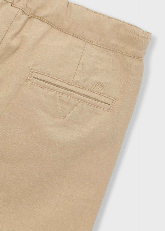 Regular linen Bermuda shorts