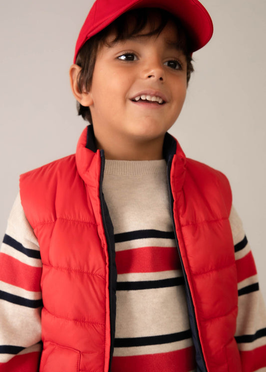Reversible padded waistcoat for children