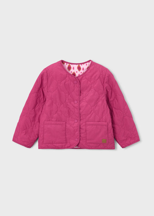 Reversible quilted jacket for girls