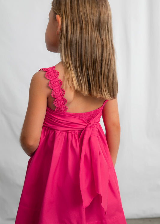 Satin formal dress girl