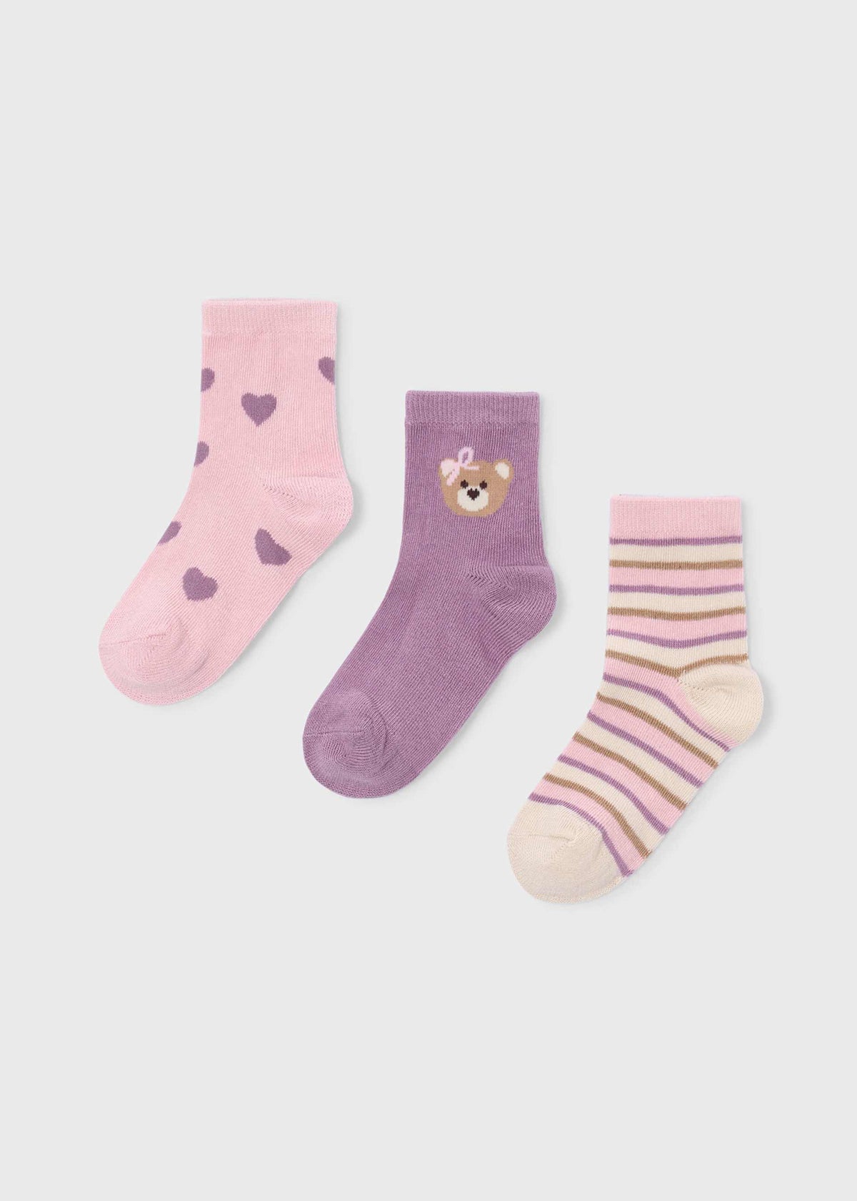 Set of 3 girls' socks