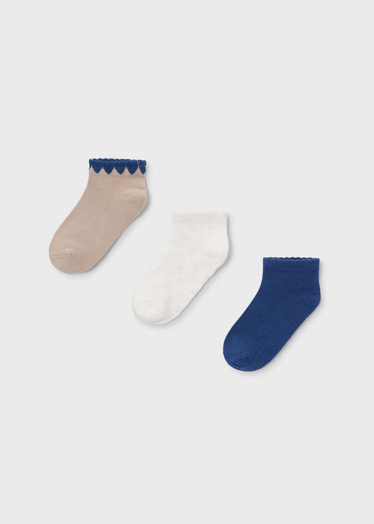 Set of 3 girls' socks